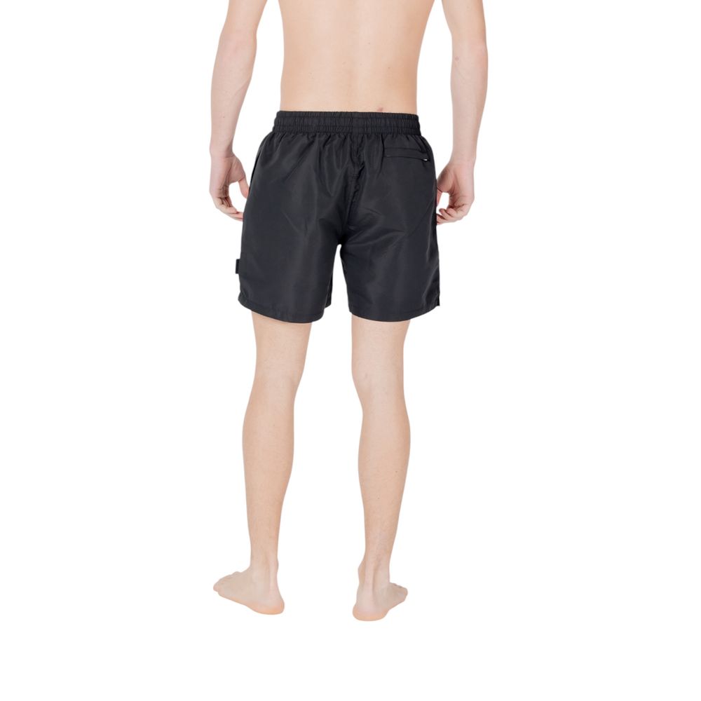Black Polyester Swim Short