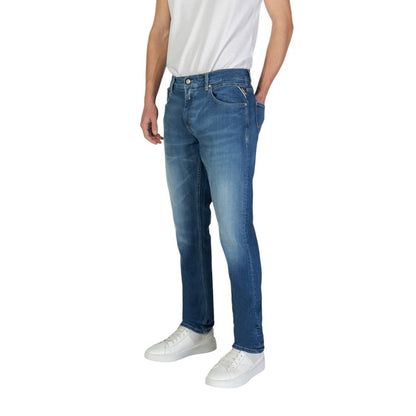 Blue Cotton Slim Fit Jean