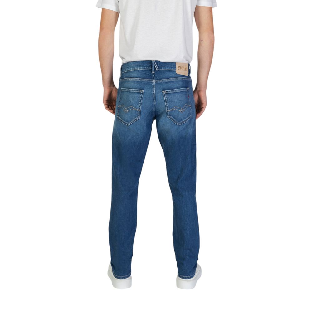 Blue Cotton Slim Fit Jean