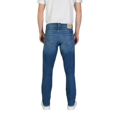 Blue Cotton Slim Fit Jean