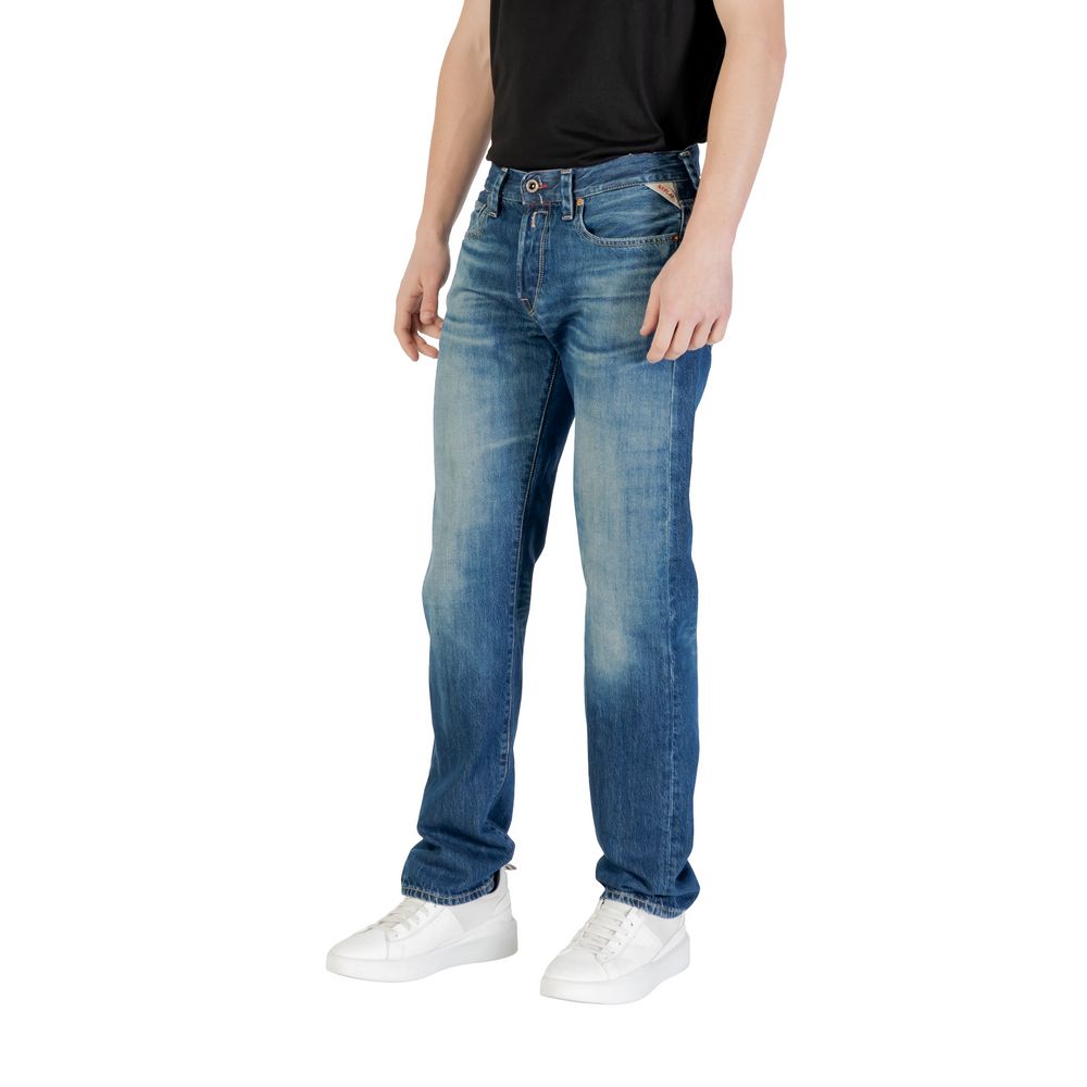 Blue Cotton Relaxed Fit Jean