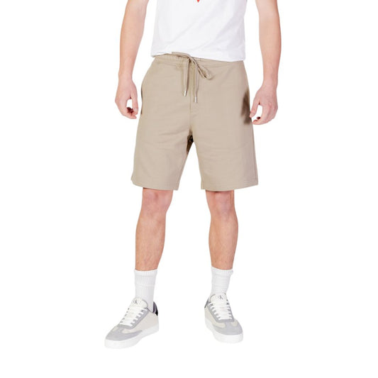 Beige Cotton Bermuda