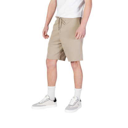 Beige Cotton Bermuda