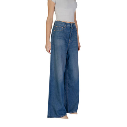 Blue Cotton Bootcut Jean