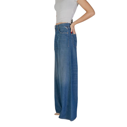 Blue Cotton Bootcut Jean