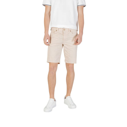 Beige Cotton Bermuda