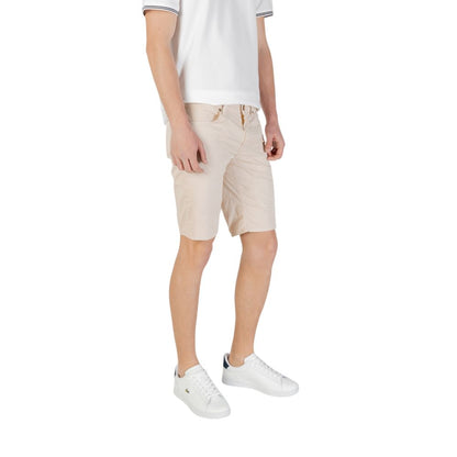 Beige Cotton Bermuda