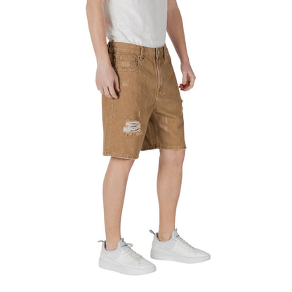 Beige Cotton Bermuda