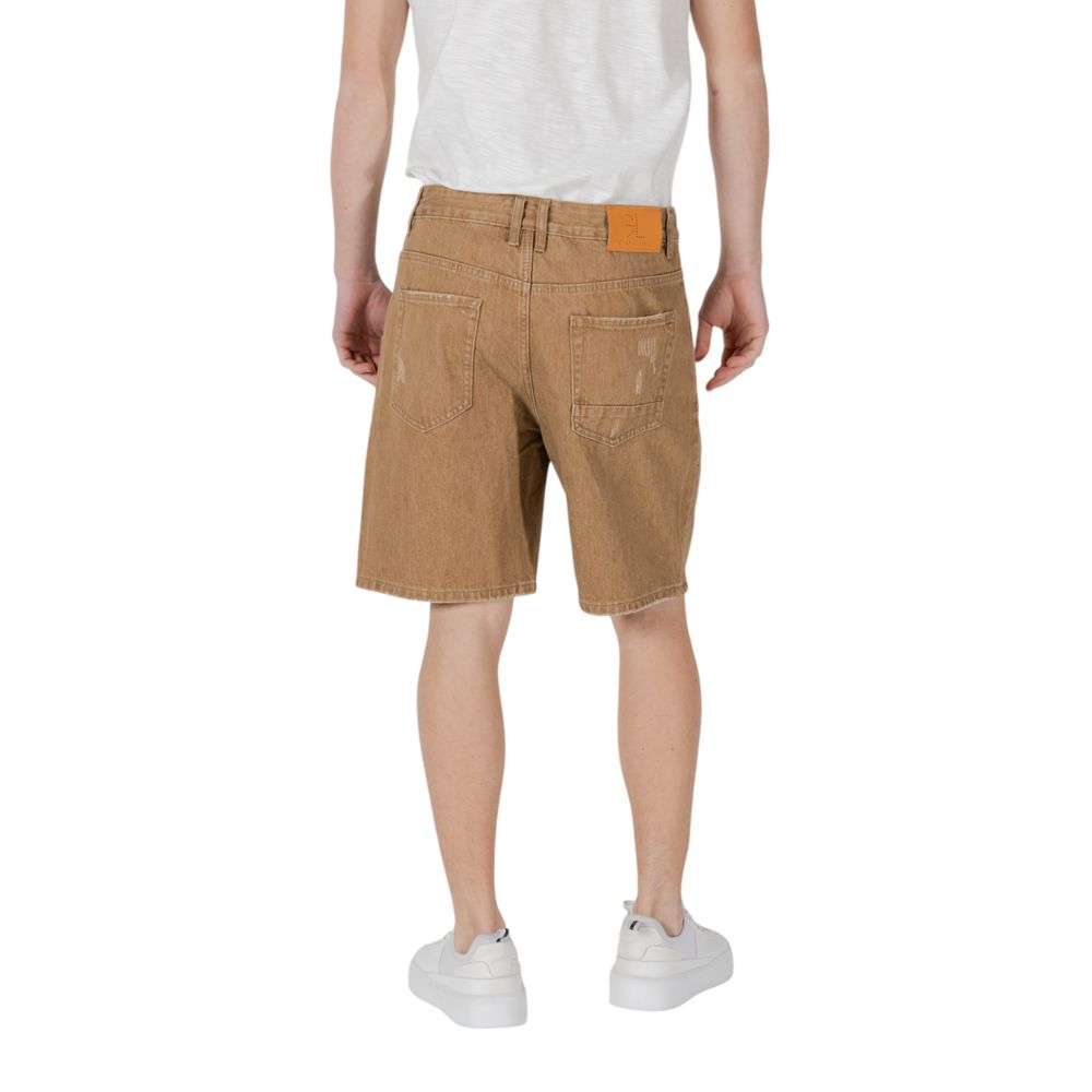 Beige Cotton Bermuda