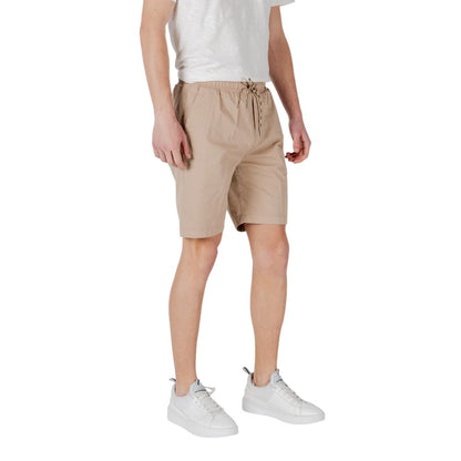 Beige Cotton Bermuda