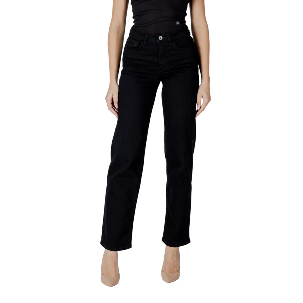 Black Cotton Relaxed Fit Jean