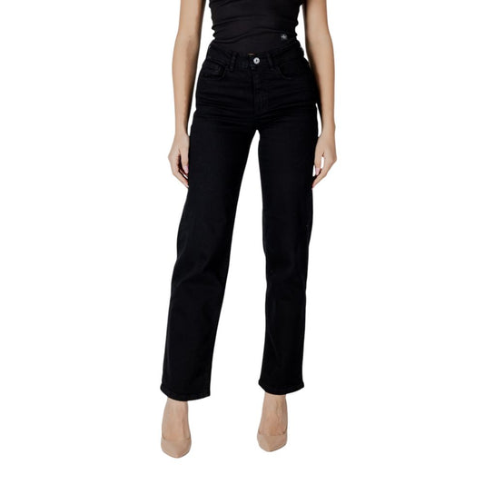Black Cotton Relaxed Fit Jean
