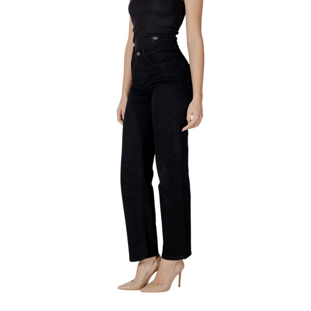 Black Cotton Relaxed Fit Jean