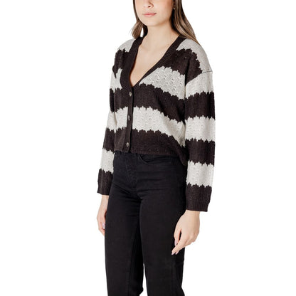 Black And White Marabou Cardigan