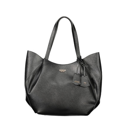 Black Polyethylene Women Handbag