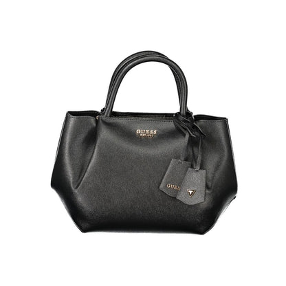 Black Polyethylene Women Handbag