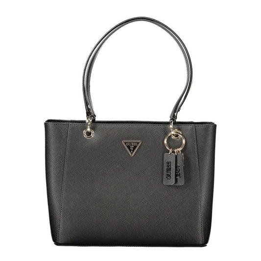 Black Polyethylene Women Handbag