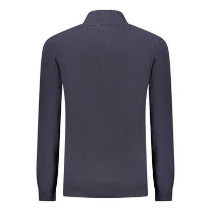 Blue Wool Men Sweater