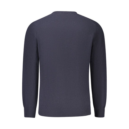 Blue Wool Men Sweater
