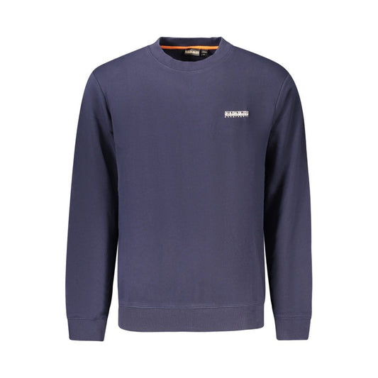 Blue Cotton Men Sweater