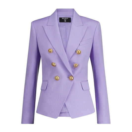 Purple Wool Women Blazer