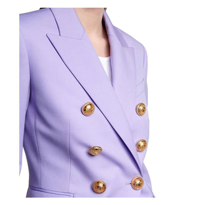 Purple Wool Women Blazer