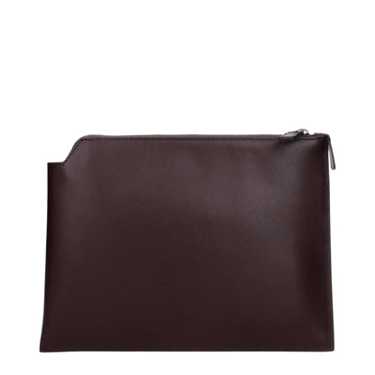 Brown Leather Clutch Bags