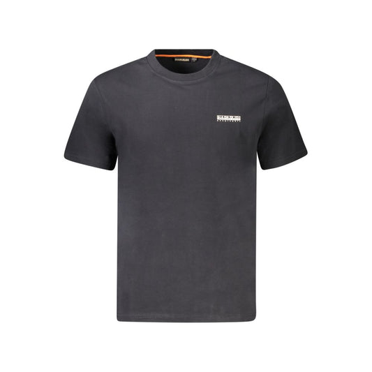 Black Cotton Men T-Shirt
