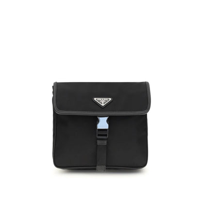 Re-Nylon and saffiano Shoulder Bag