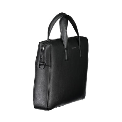 Black Polyester Handbag