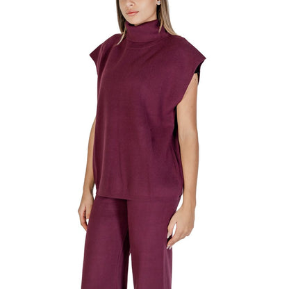 Purple Viscose Turtleneck