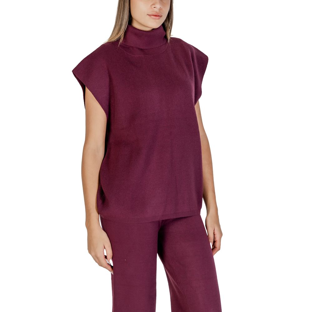 Purple Viscose Turtleneck