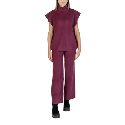 Purple Viscose Turtleneck
