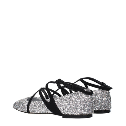 Gray Plastic Ballet Flats