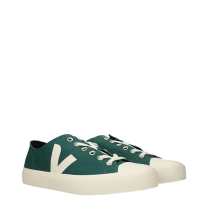 Green Fabric Low Tops