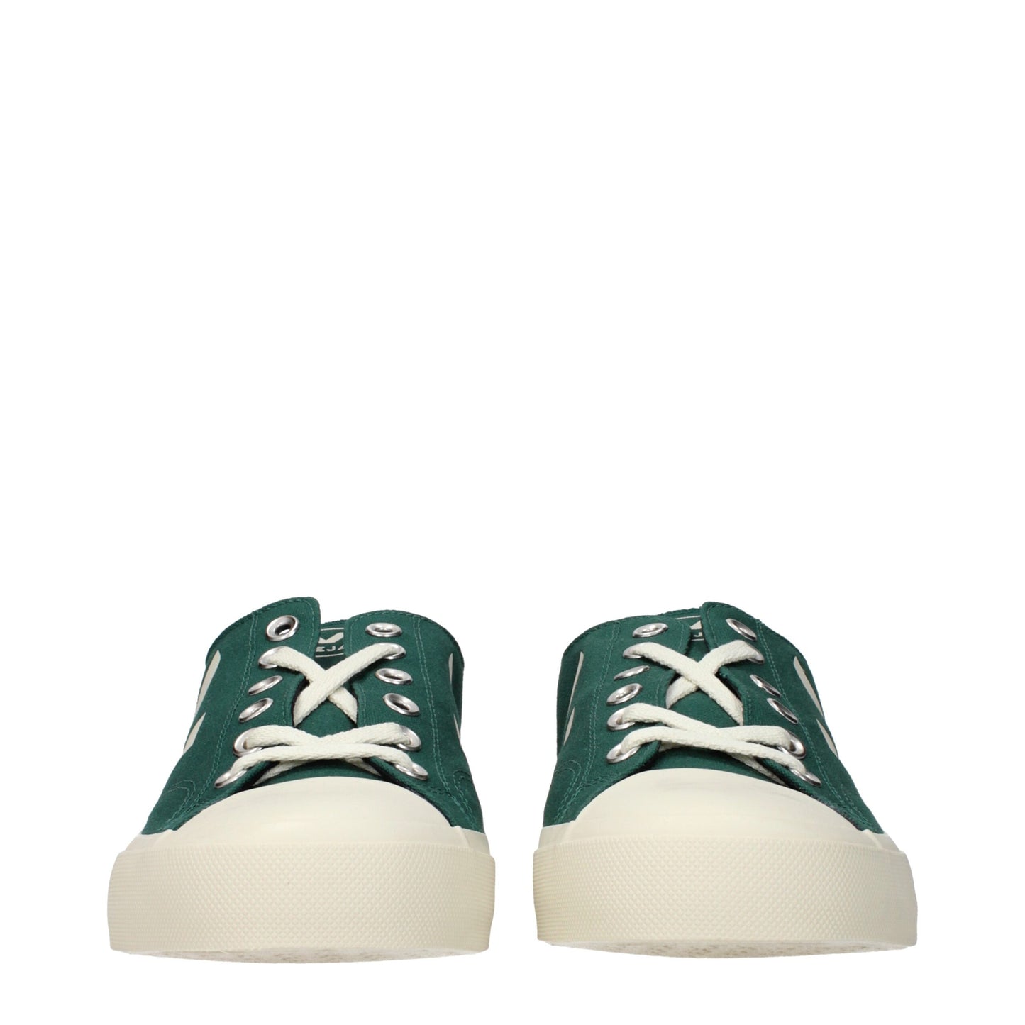 Green Fabric Low Tops