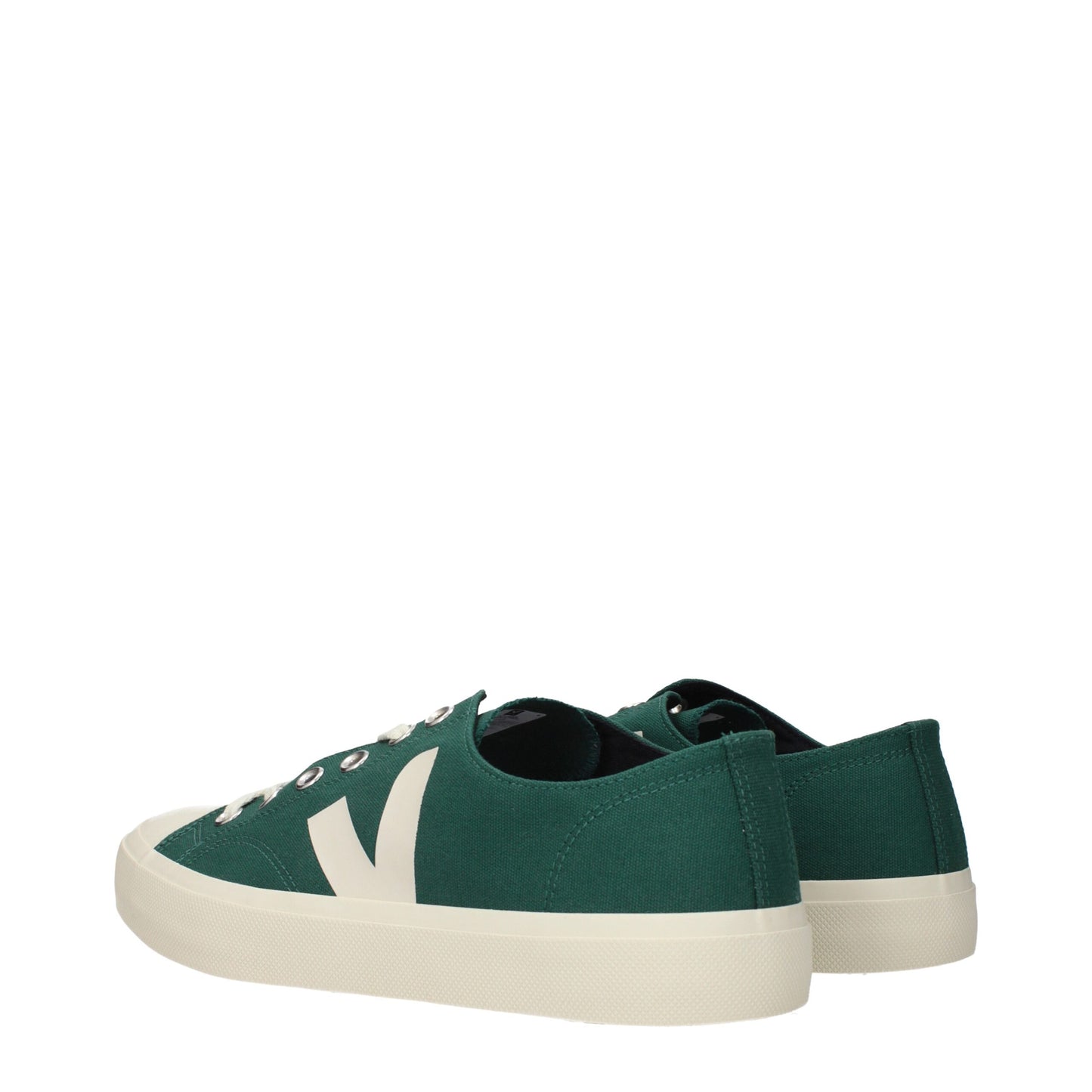 Green Fabric Low Tops