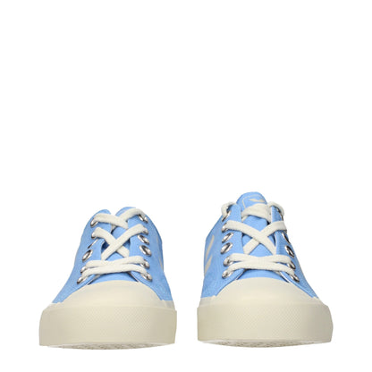 Light Blue Fabric Low Tops