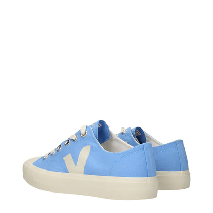 Light Blue Fabric Low Tops