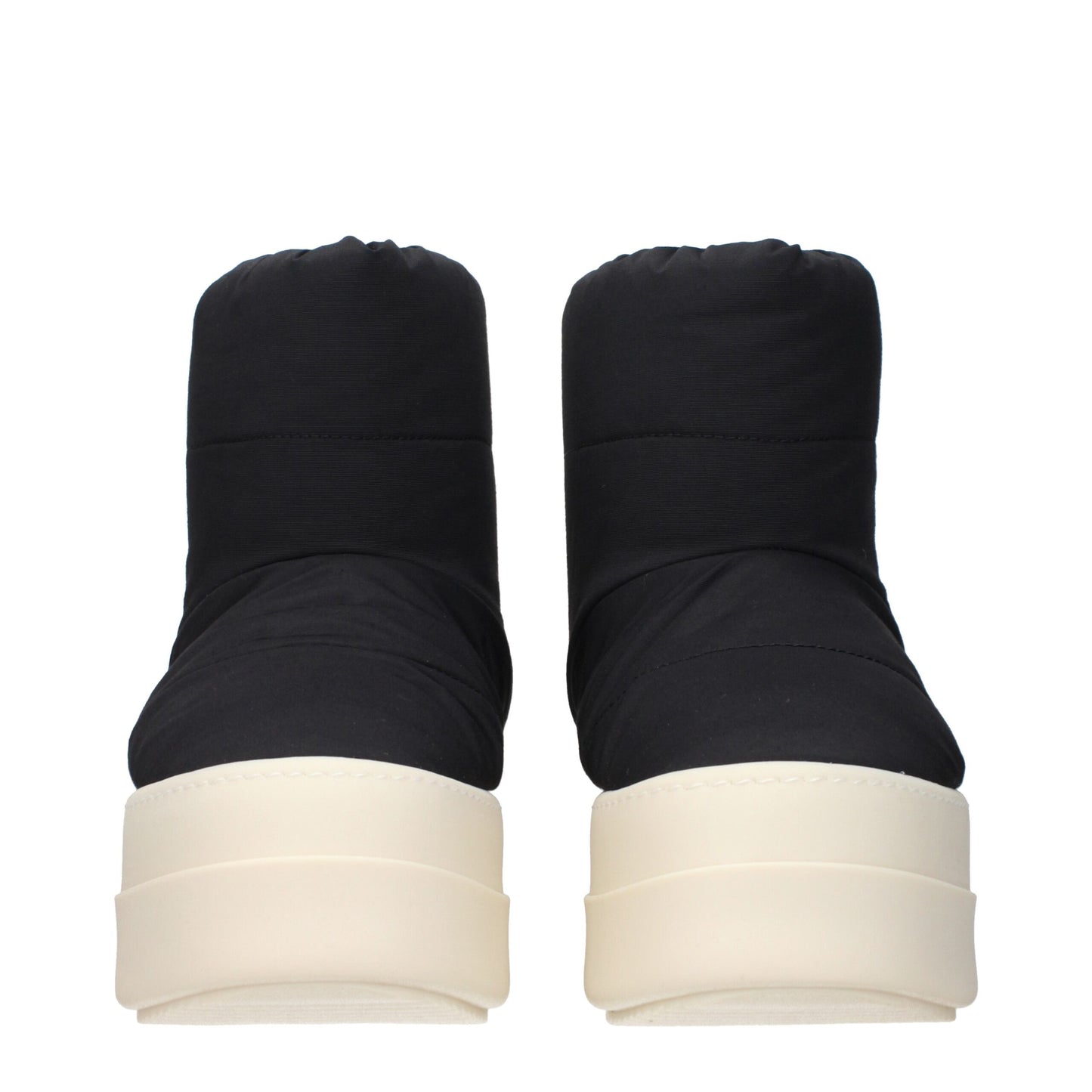 Black Fabric Ankle Boots