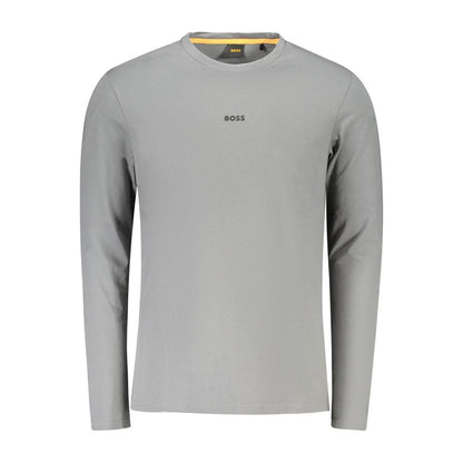 Gray Cotton Men T-Shirt