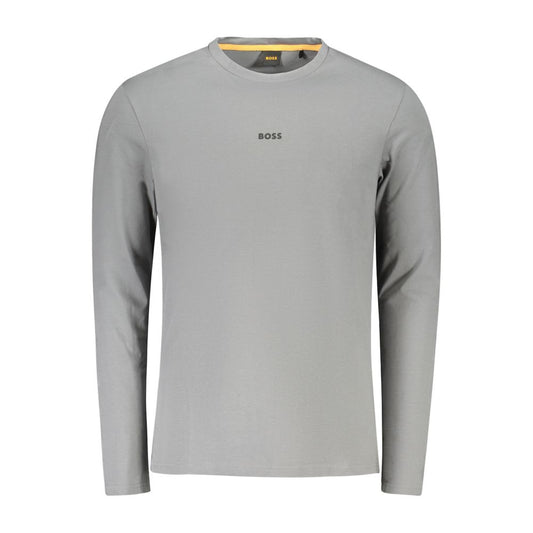 Gray Cotton Men T-Shirt