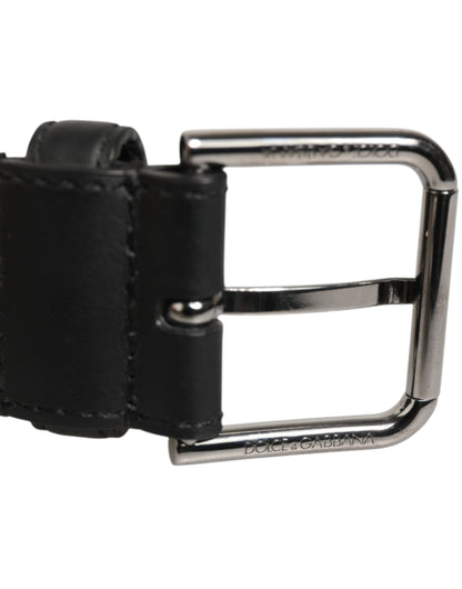 Green Black Classic Metal Logo Buckle Belt