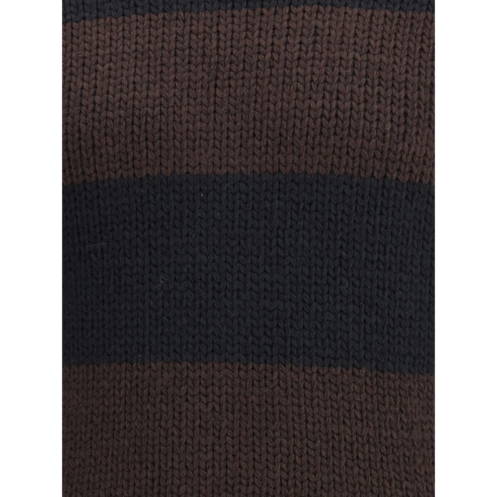 Striped Wool-Blend Turtleneck