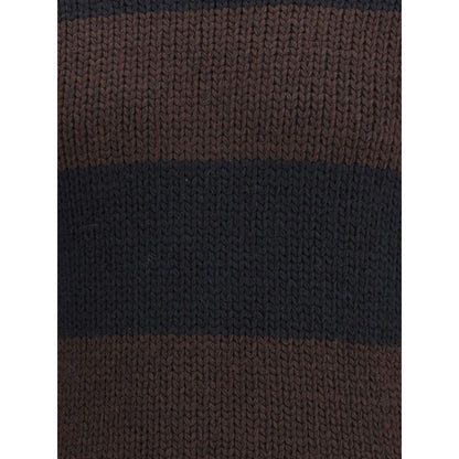 Striped Wool-Blend Turtleneck