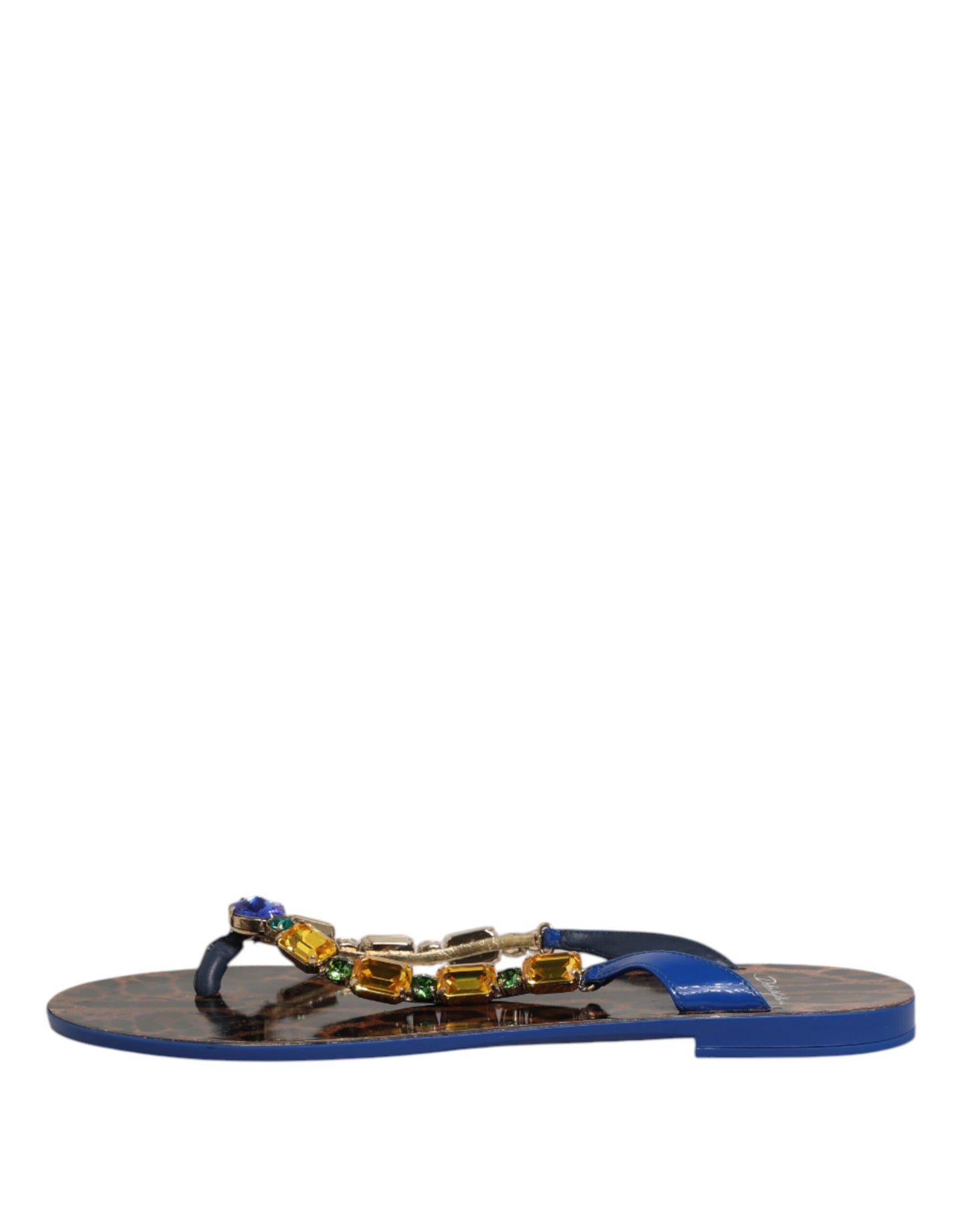 Blue Crystals Flats Sandals Beachwear Shoes