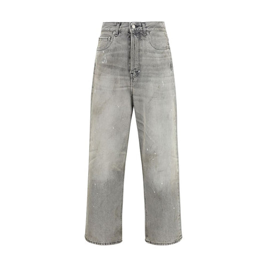 Grey straight-leg Jeans