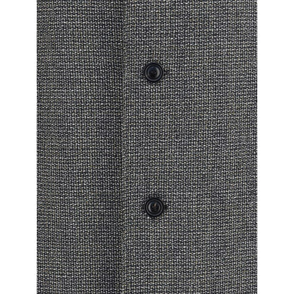 Single-breasted coat in virgin wool blend