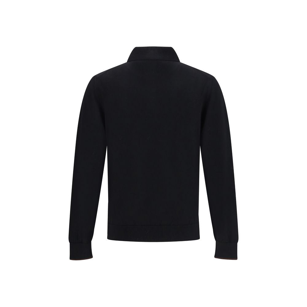 Knitted Long Sleeved Polo Shirt