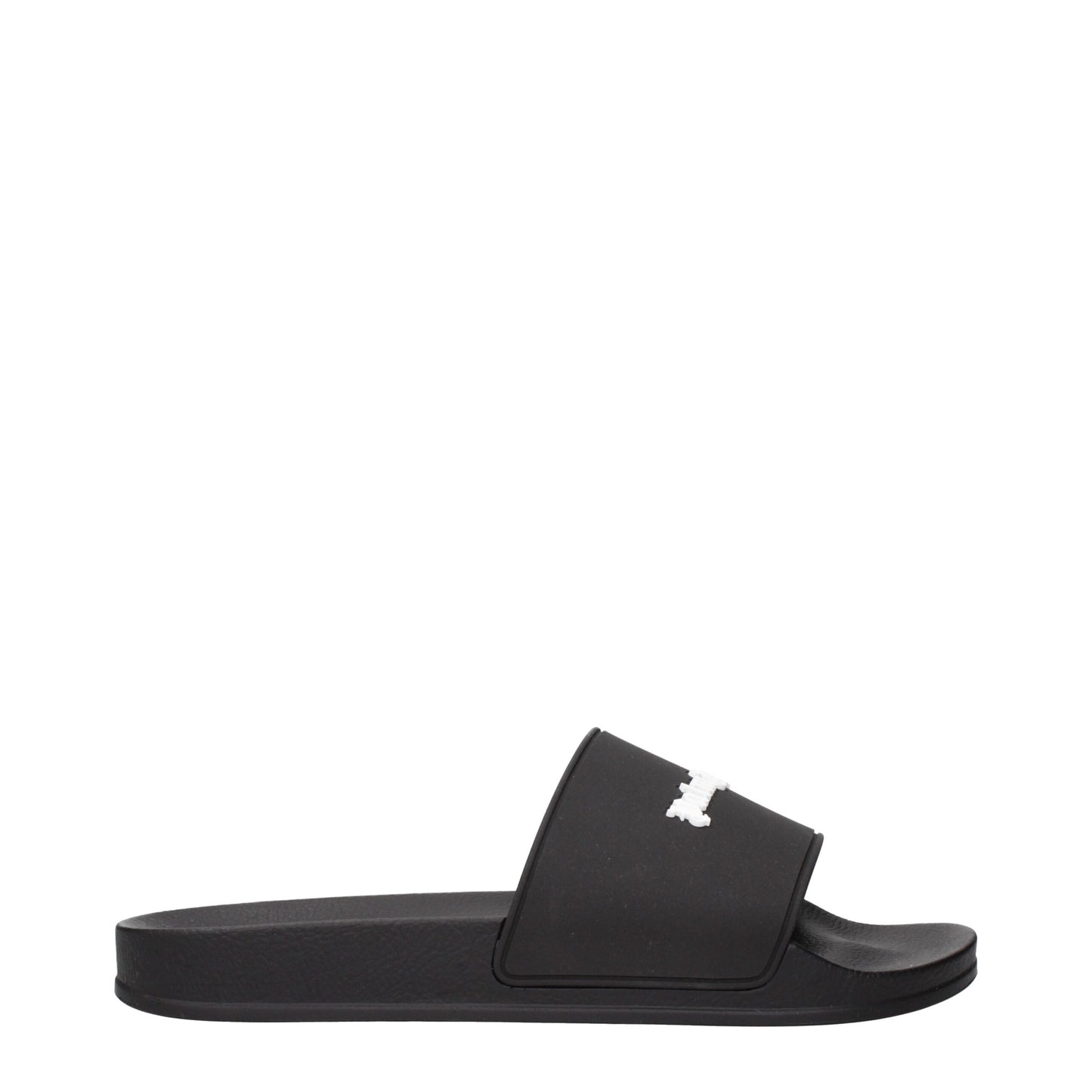 Black Cotton Slippers Sandals